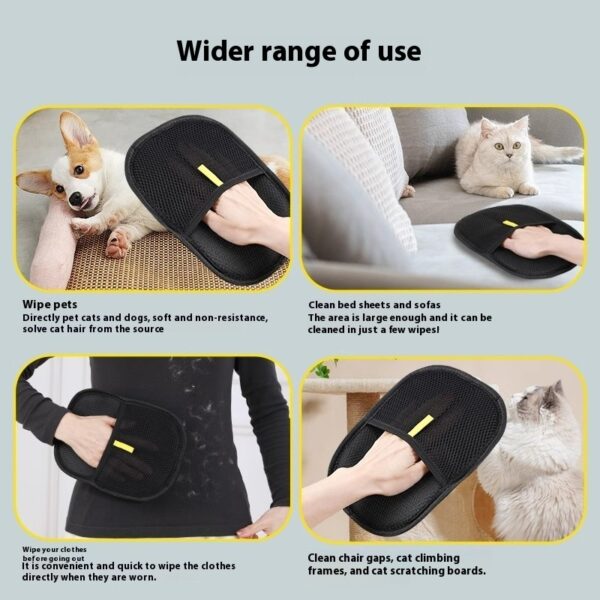 Gentle Pet Hair Remover Glove for All Coat Types - Image 2