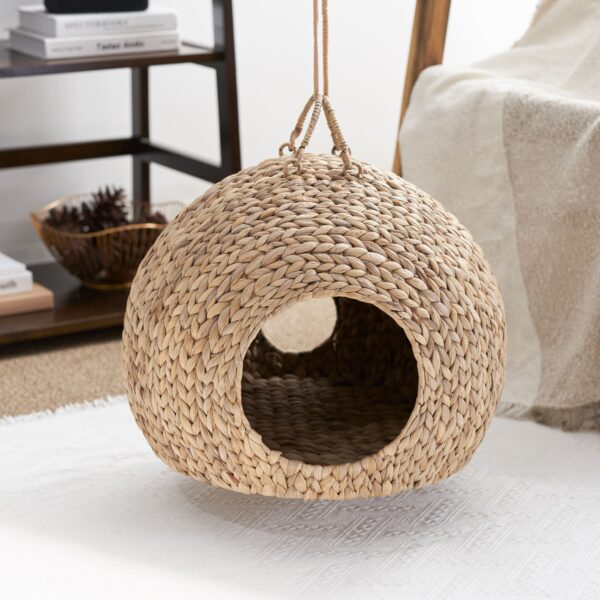 Natural Woven Cat Cave with Carry Handles - Image 5