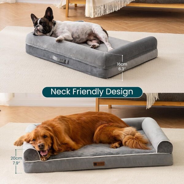 Waterproof Orthopedic Pet Bed in Grey - Image 2