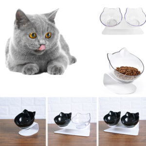 Elevated Double Cat Feeder for Cervical Health