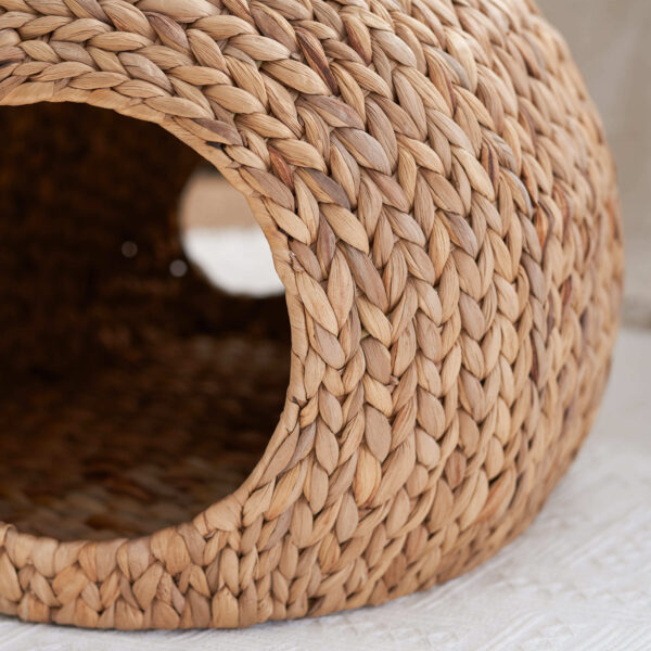 Natural Woven Cat Cave with Carry Handles - Image 6