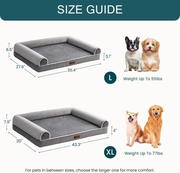 Waterproof Orthopedic Pet Bed in Grey - Image 3