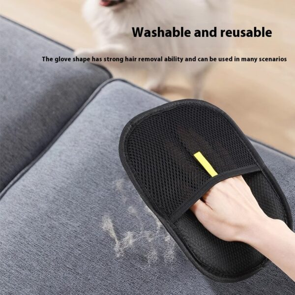 Gentle Pet Hair Remover Glove for All Coat Types - Image 5