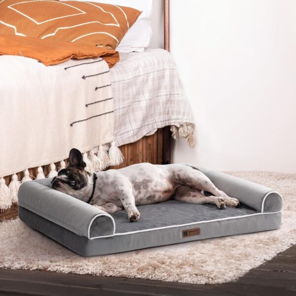 Waterproof Orthopedic Pet Bed in Grey - Image 9