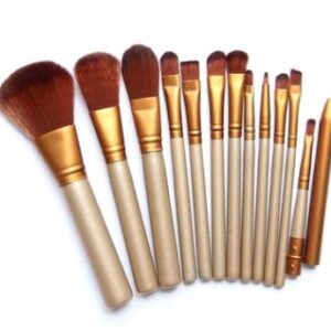 Compact Makeup Brush Set in Metal Box