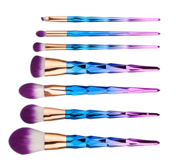 7 Piece Cosmetic Brush Kit for Face and Eyes - Image 4