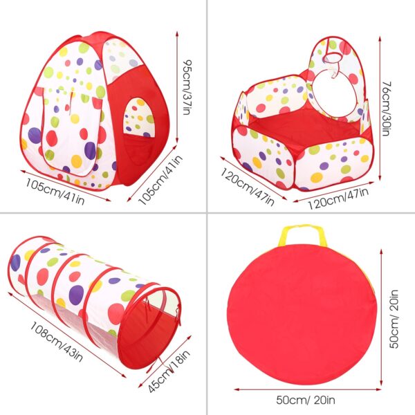 Portable Kids Tunnel Tent for Indoor and Outdoor Use - Image 7