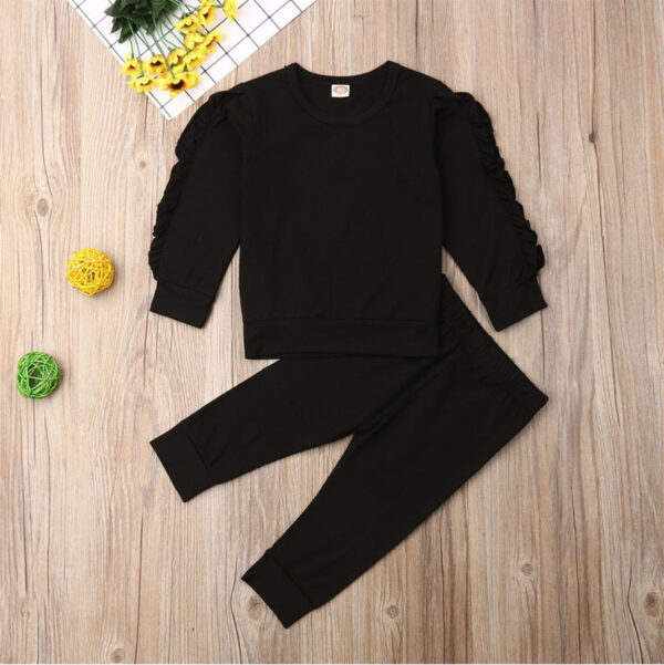 Infant Solid Color Sweatshirt and Pants Outfit - Image 2
