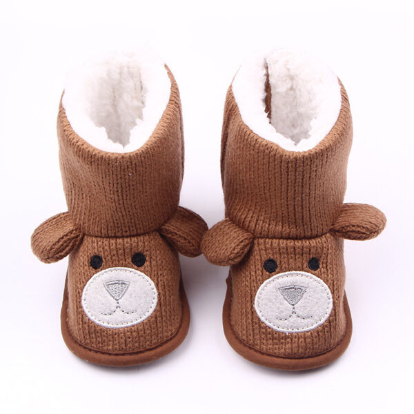 Warm Winter Baby Shoes with Bear Design - Image 5