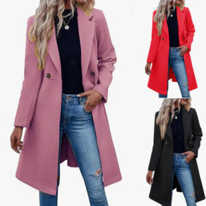 Double Breasted Wool Coat for Women