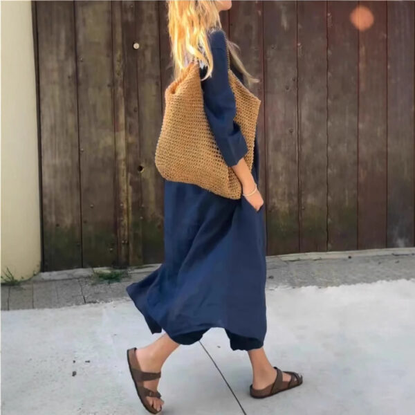 Long Sleeve Lounge Set with High Waist Pants - Image 9