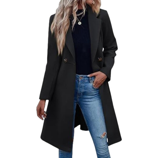 Double Breasted Wool Coat for Women - Image 2