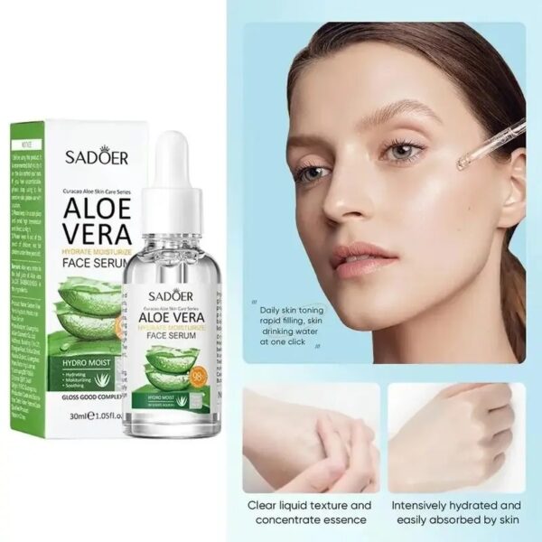 SADOER Aloe Vera Gel – 2-Pack for All Skin Types