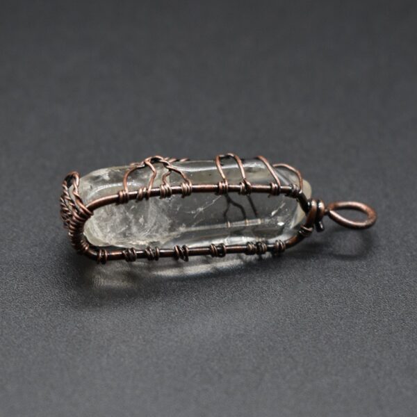 Stone Crystal Necklace with Tree of Life Design - Image 2