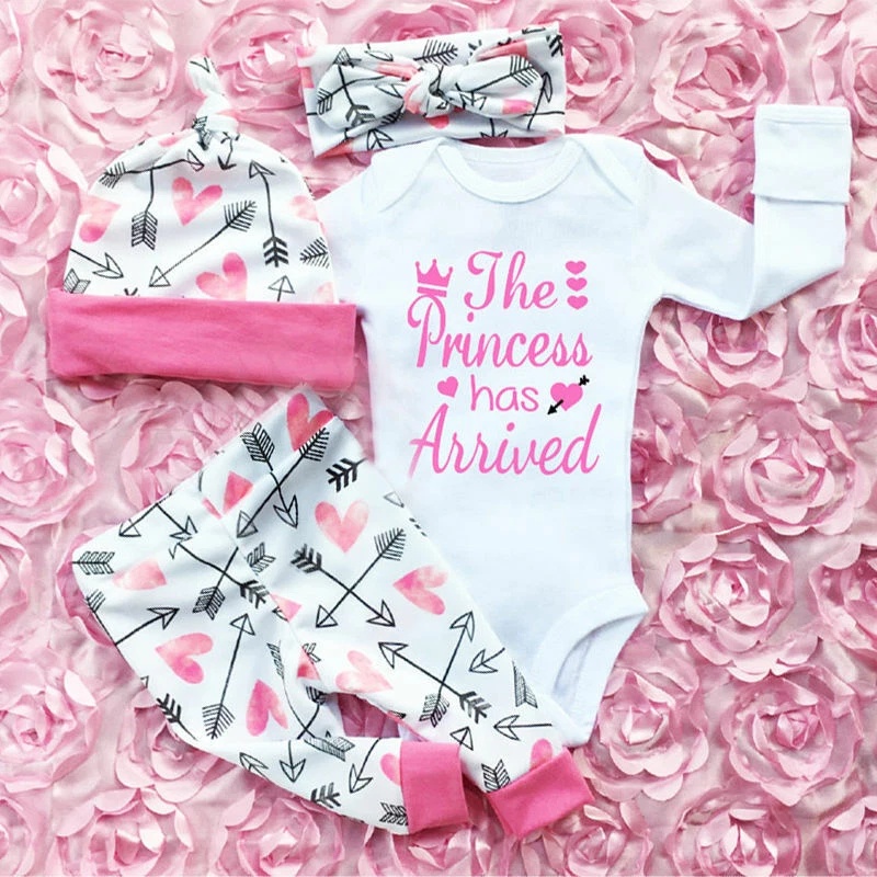 Infant Girl Clothing Set with Romper and Pants