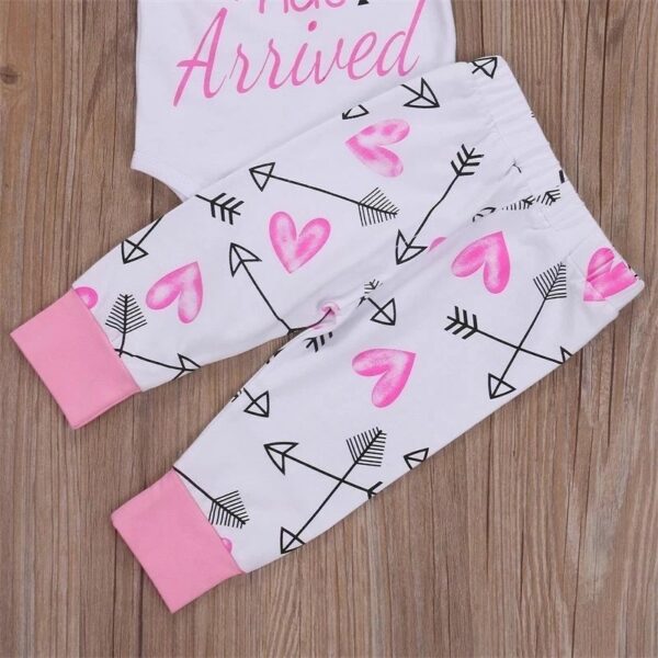 Infant Girl Clothing Set with Romper and Pants - Image 2