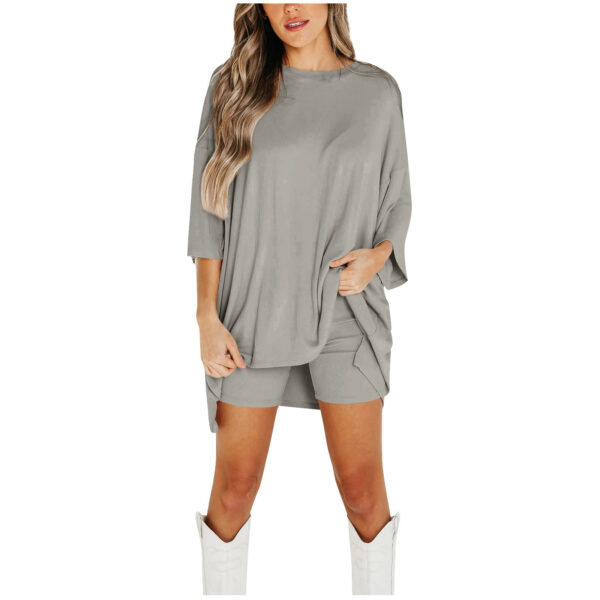 Loose Fit T-Shirt and Tight Shorts Set - Image 8