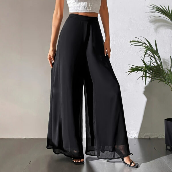 Casual Chiffon Wide-leg Pants Loose Trousers - Image 4