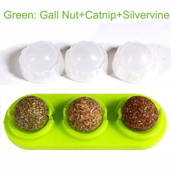 3pcs  Lot Self-adhesive Rotated Catnip Lick Ball - Image 5