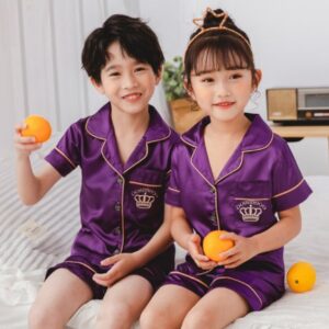 Artificial silk Children's pajamas
