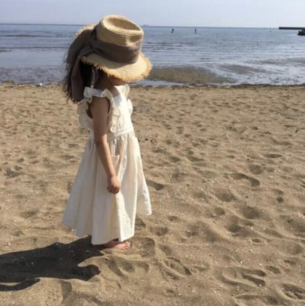 Casual Baby Kids Girl Pure Color Princess Dresses For Girls Dresses - Image 2