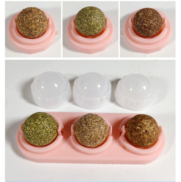 3pcs  Lot Self-adhesive Rotated Catnip Lick Ball - Image 9
