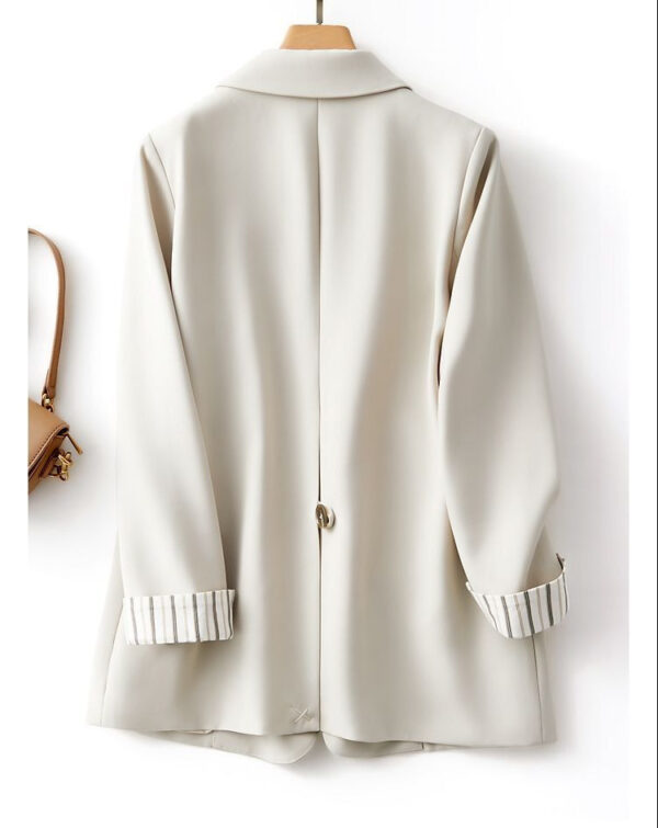 Solid Color Suit Coat Advanced Design Stripes - Image 4