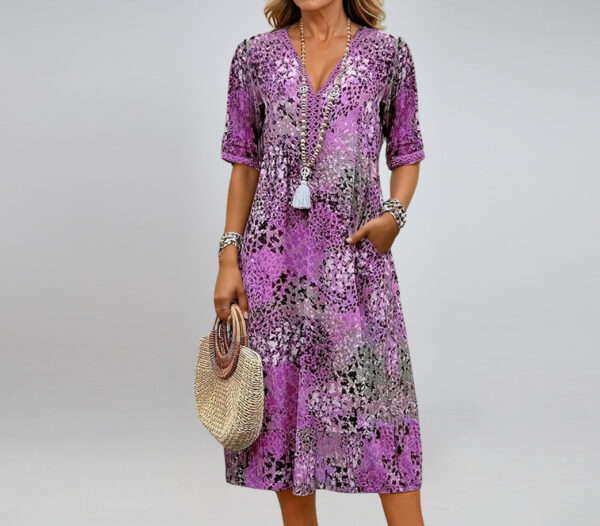 Casual Holiday Dress with Pockets for Women - Image 5