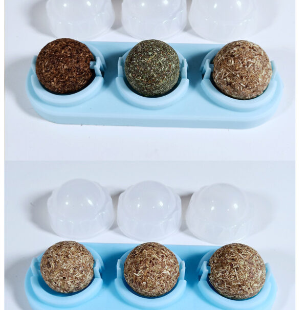 3pcs  Lot Self-adhesive Rotated Catnip Lick Ball - Image 4