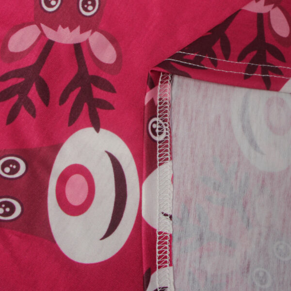 Fashion Casual Santa Printed Long Sleeve Girls Dress - Image 4