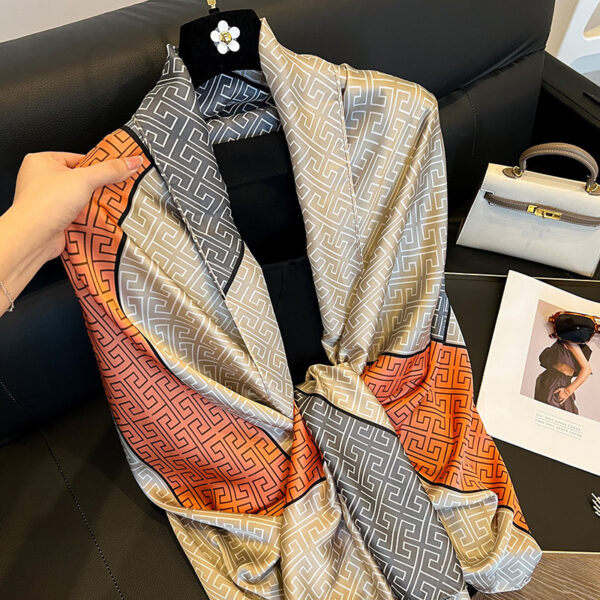 Elegant Emulation Silk Scarf Women's Spring And Summer Sun Protection Long - Image 4