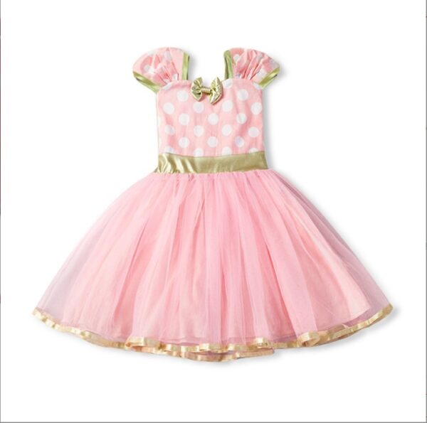 Sleeveless Vest Polka Dot Bow Princess Dress - Image 4