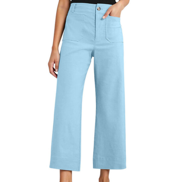 High Waist Slimming Casual Women's Cropped Wide-leg Pants - Image 3