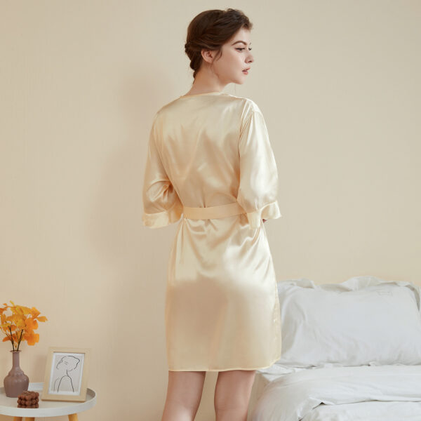 Ruffle Sleeve Cool Short Nightgown Bathrobe Home Wear - Image 4