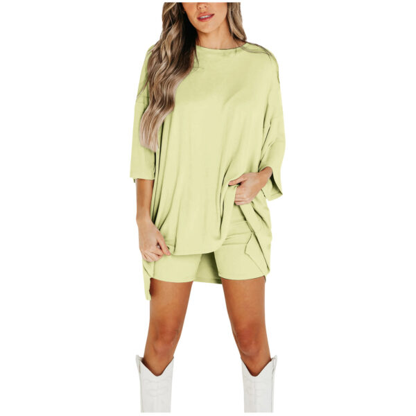 Loose Fit T-Shirt and Tight Shorts Set - Image 2