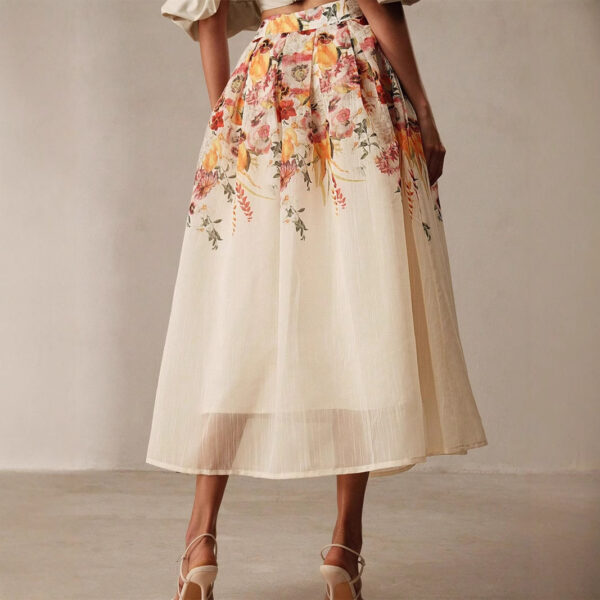 Gorgeous Elegant Bamboo Digital Printed Skirt - Image 3