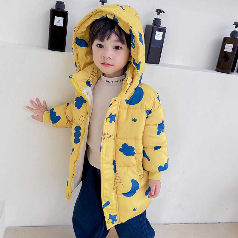 New Style Children's Down Jacket Middle Long Cute Thickened Cotton - Image 8