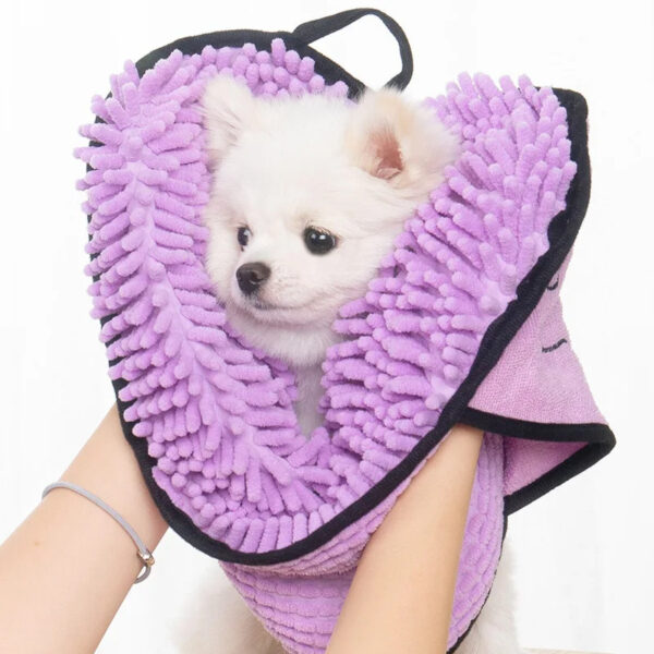 Absorbent Dog Towel, Microfiber Quick Drying Towel Machine Washable With Hand Pockets Pet Towel For Medium Large Dog Super Absorbent Pet Towel Quickly Dry Your Dog Or Cat After Bath Time - Image 4