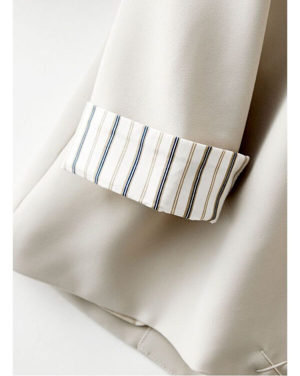 Solid Color Suit Coat Advanced Design Stripes - Image 2
