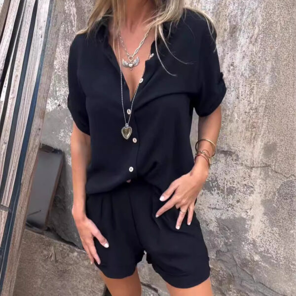 Women's Matching Shirt and Shorts Suit - Image 9