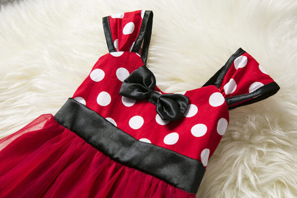 Sleeveless Vest Polka Dot Bow Princess Dress - Image 10