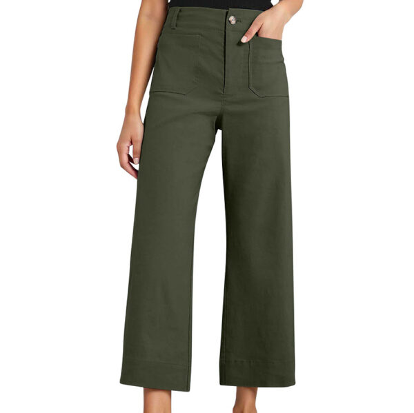 High Waist Slimming Casual Women's Cropped Wide-leg Pants - Image 10