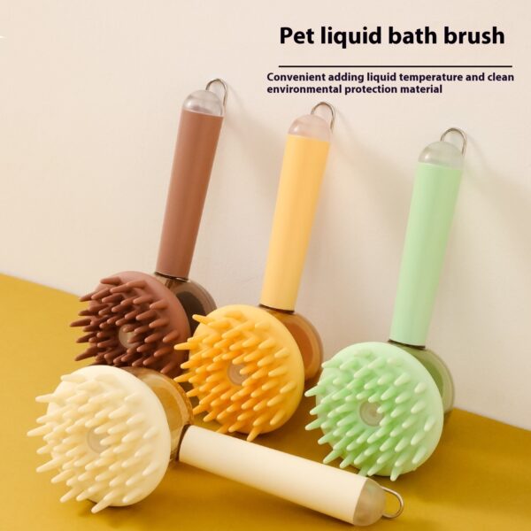 3 In 1 Pets Bath Brush For Dogs And Cats Shower Massage Brush, Depilation Comb And Foaming Tool, Anti-frizz Beauty Brush Pet Products - Image 2