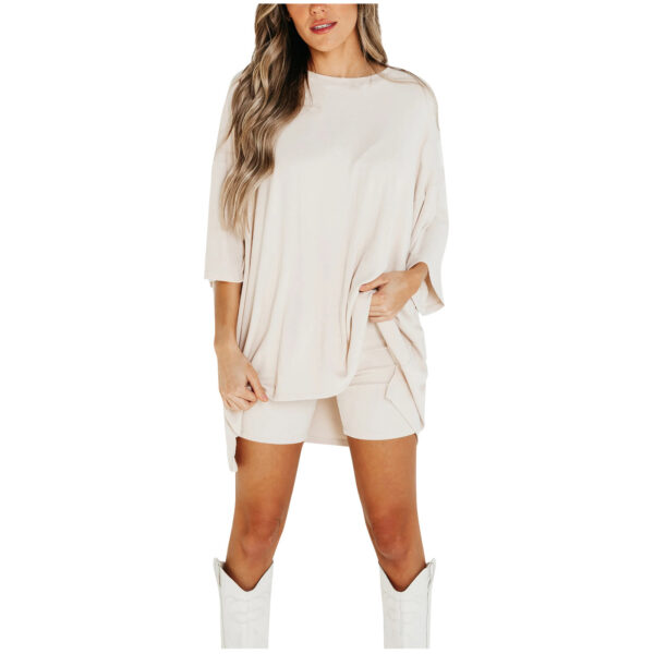 Loose Fit T-Shirt and Tight Shorts Set - Image 6