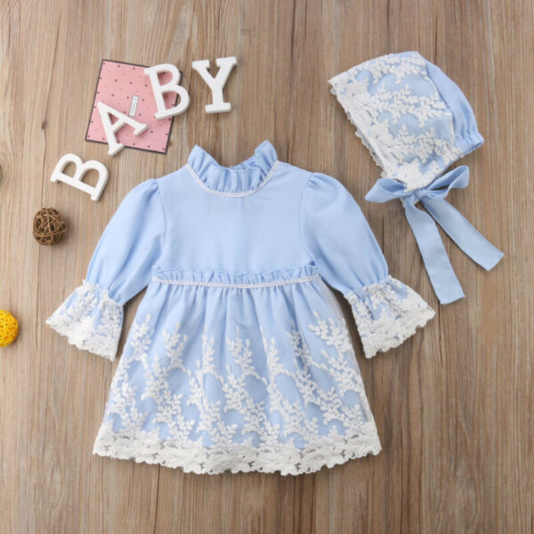 Floral Girl Dress Childrens Clothing Lace Summer - Image 2