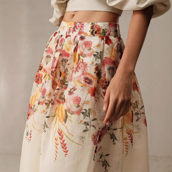 Gorgeous Elegant Bamboo Digital Printed Skirt - Image 2