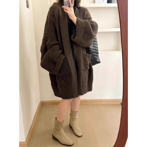Loose Sweater Cardigan Coat For Women - Image 5