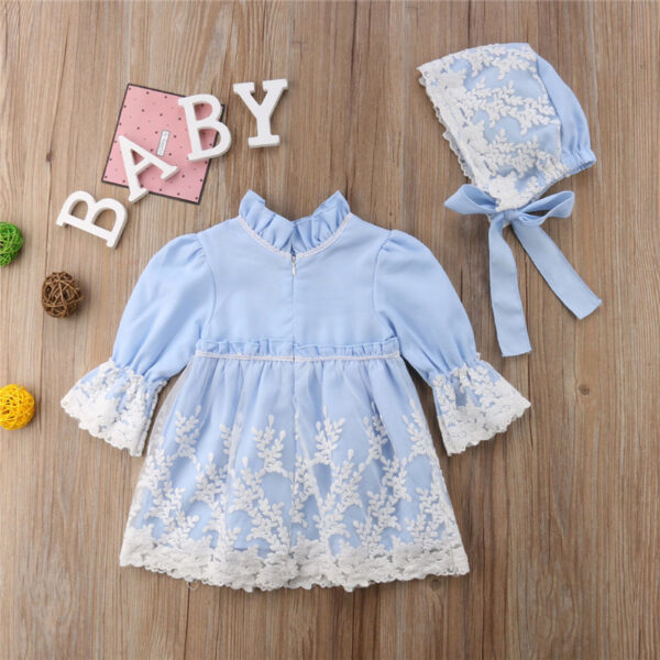 Floral Girl Dress Childrens Clothing Lace Summer - Image 4