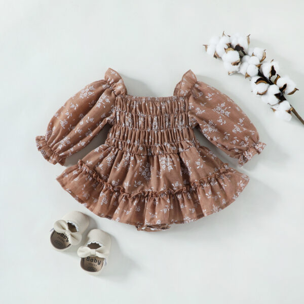Children's Clothing Baby Girl Floral Dress - Image 3