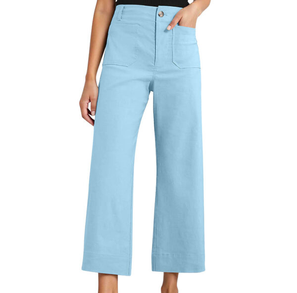 High Waist Slimming Casual Women's Cropped Wide-leg Pants - Image 7